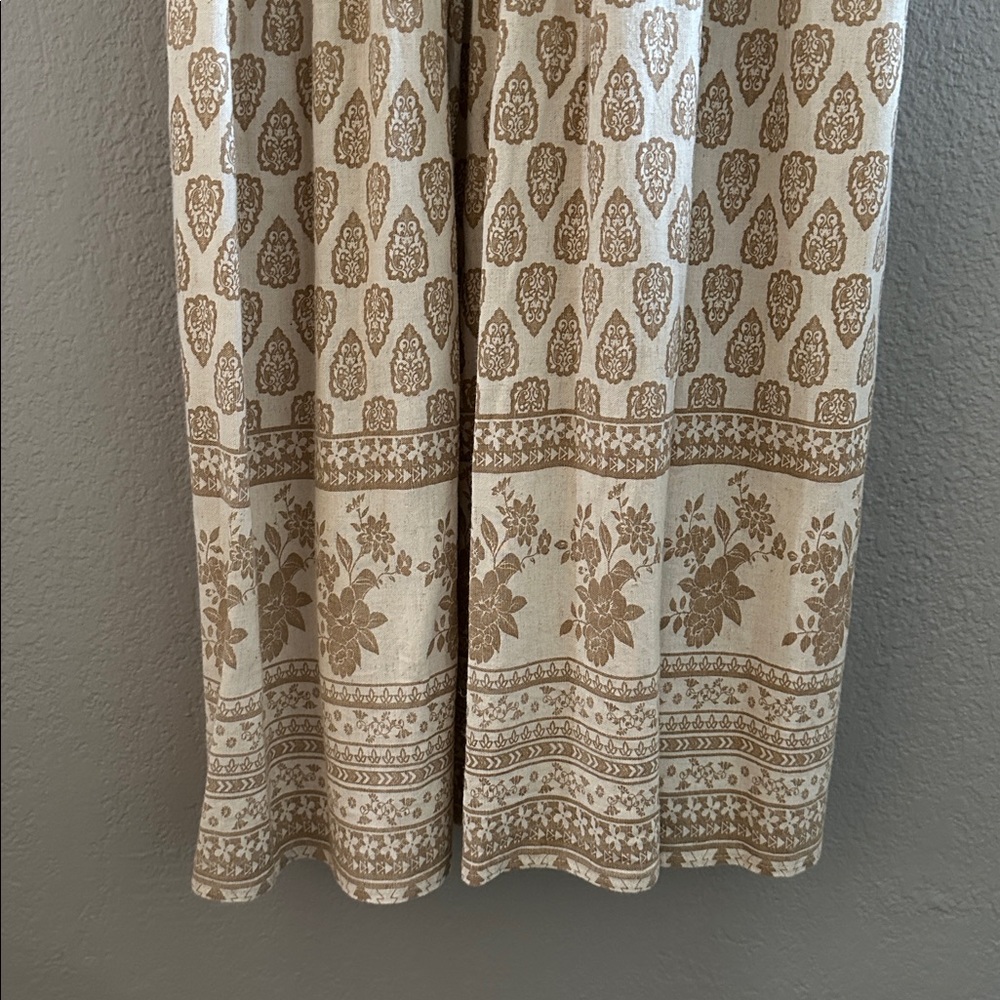 Sim & Sam Women’s Cream and Tan Linen Blend Maxi Dress in Medium NWT - Picture 5 of 7